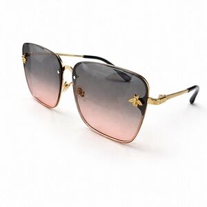 Elegant Gold and Pink Gradient Sunglasses